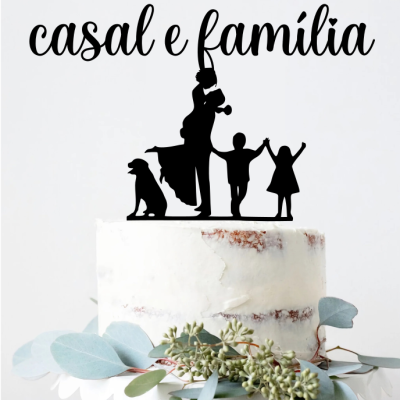 Topo de bolo Casamento personalizável
