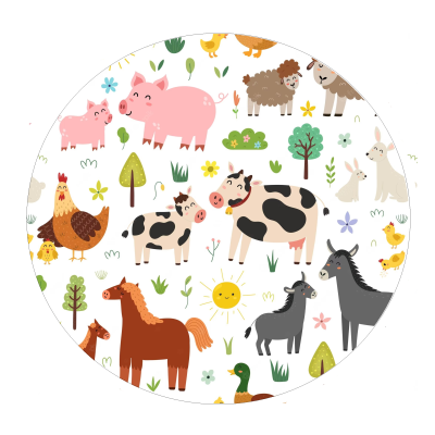 Impressão comestível Animais da quinta