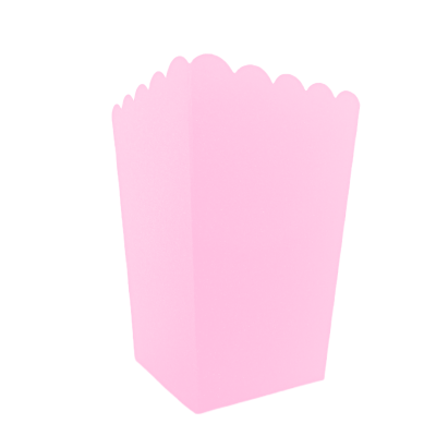 6 caixas de pipocas Rosa pastel