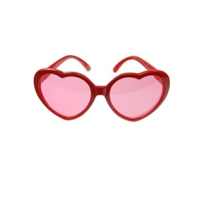 Óculos Coração vermelho