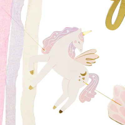 Grinalda Happy Birthday Unicórnios