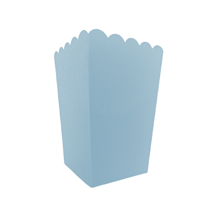 6 caixas de pipocas Azul pastel
