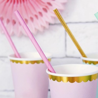 10 Palhinhas Rosa Claro