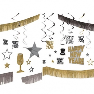 Kit 28 peças decoração ano novo