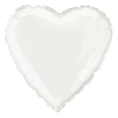 Balão Coração Branco  46cm
