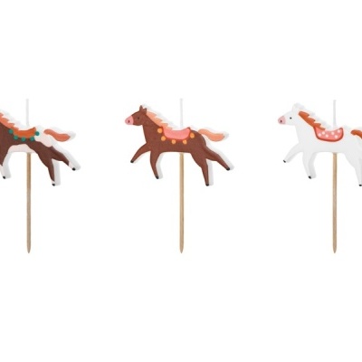 Velas de aniversário de cavalo