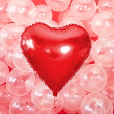 Balão coração vermelho 61cm