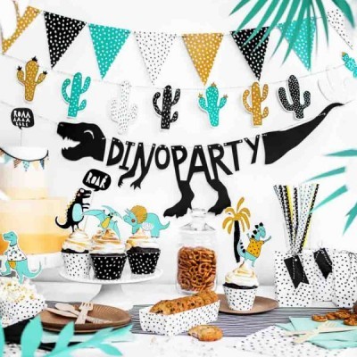 Cupcake wrapper - Dinosaur party x6