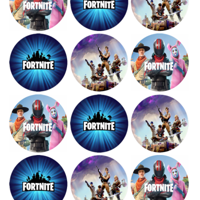 Impressão comestível Bolachas/Cupcakes Fortnite