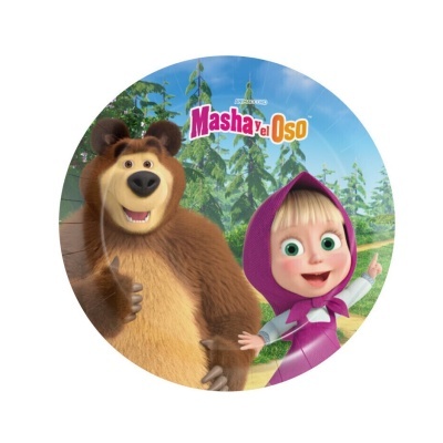 Pratos pequenos Masha e o urso