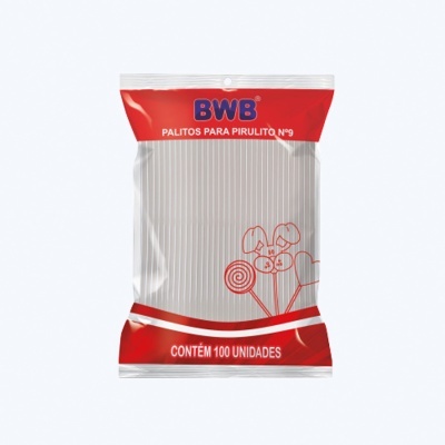 Palitos para Pirulito Transparentes 9cm