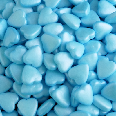 Corações 3D Azul Claro