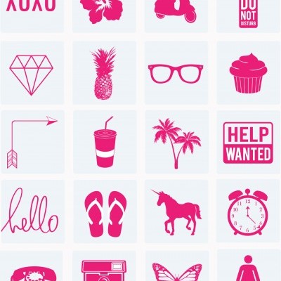 Ícones Rosa para Light Box by Heidi Swapp