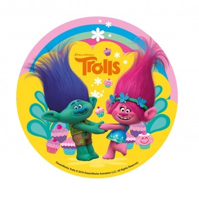 Impressão comestível Trolls