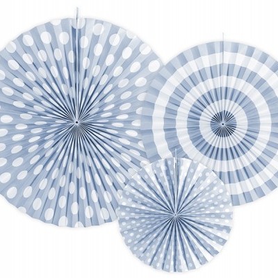 Rosetas mix azul claro x3