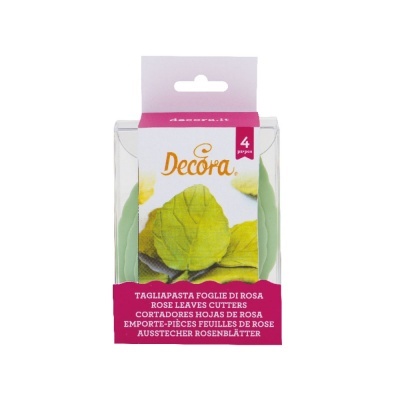 conjunto de cortadores de massa em forma de folhas de rosa