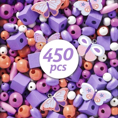 Contas de Madeira- Borboletas