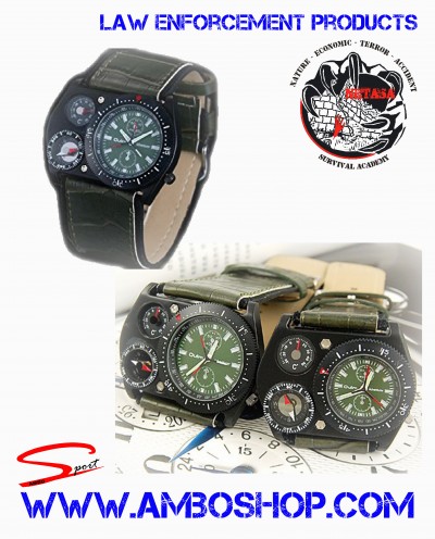 Relógio com bússola e termometro