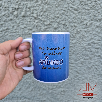 Caneca Personalizada Desenhos Animados - Afilhado – Edição Páscoa