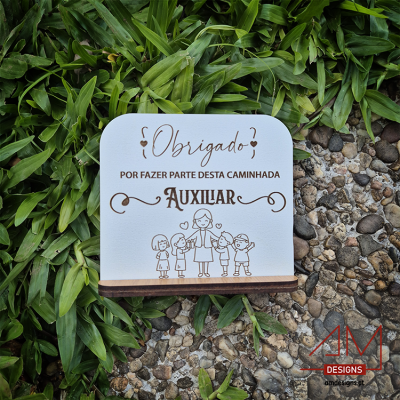 Peça de Agradecimento – Lembrança Escolar para Auxiliar