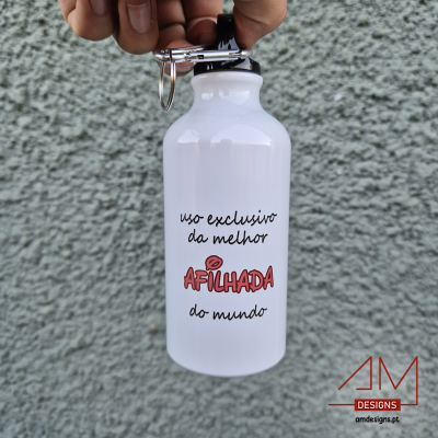 Garrafa de Alumínio Personalizada - Desenhos Animados - Afilhados - Edição Páscoa