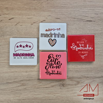 Ímãs em Azulejo de Cerâmica – Um Presente Especial para Padrinhos e Madrinhas - Edição Páscoa