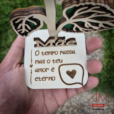 Girassol em Madeira Personalizado – Especial Dia da Mãe