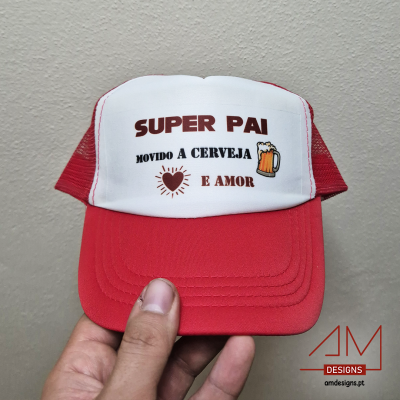 Boné Trucker Vermelho – Especial Dia do Pai