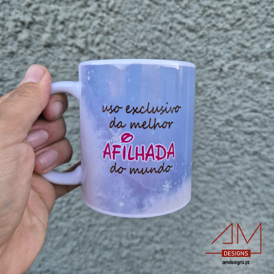 Caneca Personalizada Desenhos Animados - Afilhada – Edição Páscoa