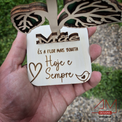 Girassol em Madeira Personalizado – Especial Dia da Mãe