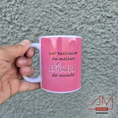 Caneca Personalizada Desenhos Animados - Afilhada – Edição Páscoa