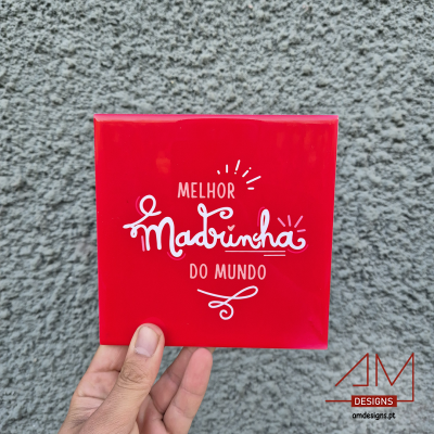 Azulejo de Parede – Melhor Madrinha do Mundo