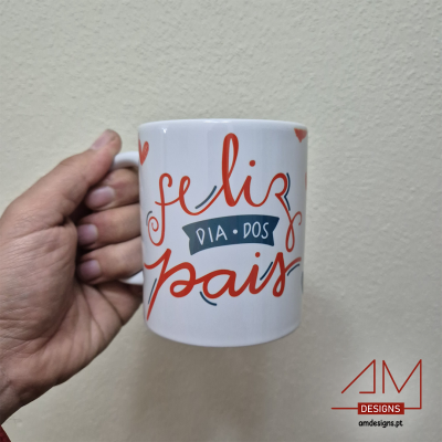 Caneca de Cerâmica - Feliz Dia dos Pais - Especial Dia do Pai
