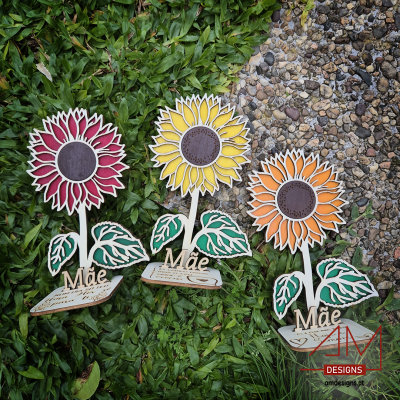 Girassol em Madeira Personalizado – Especial Dia da Mãe
