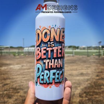 Garrafa de Alumínio Grande Personalizada - Done Is Better