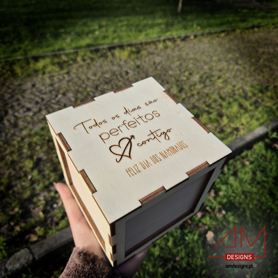 Cubo Porta-Fotografias Personalizável