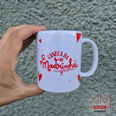 Caneca Personalizada "Melhor Madrinha do Mundo" – Edição Páscoa