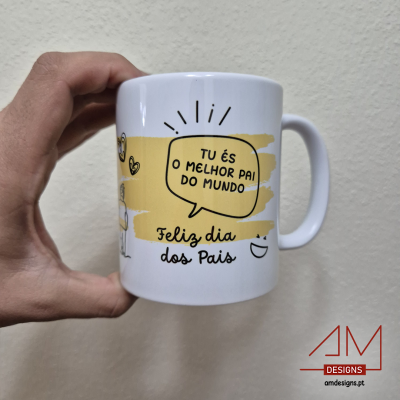 Caneca de Cerâmica - Tu és o Melhor Pai do Mundo - Especial Dia do Pai