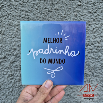 Azulejo de Parede – Melhor Padrinho do Mundo