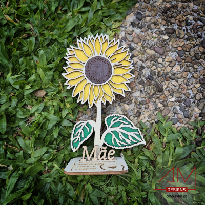 Girassol em Madeira Personalizado – Especial Dia da Mãe