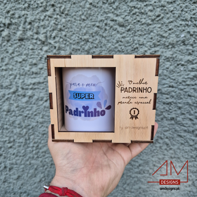 Caneca Personalizada "Melhor Padrinho do Mundo" – Edição Páscoa