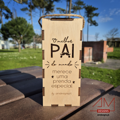 Copo de Vinho do Porto "O Melhor Pai do Mundo" - Especial Dia do Pai