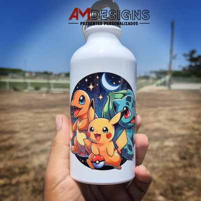 Garrafa de Alumínio Personalizada - Pikachu/Pokemon