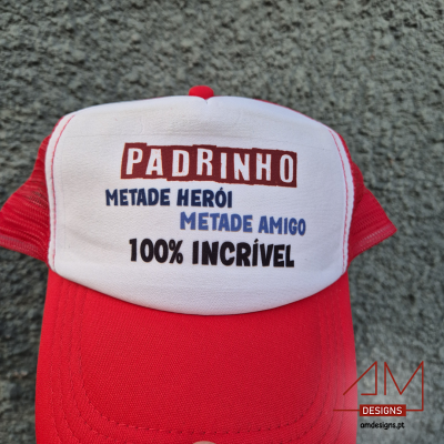Boné Trucker Vermelho – Especial Padrinho - Páscoa