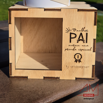 Caneca de Cerâmica "Um Grande Pai e um Super Avô" – Personalizável com Fotos - Especial Dia do Pai