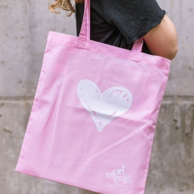 Saco de pano coração Amélia