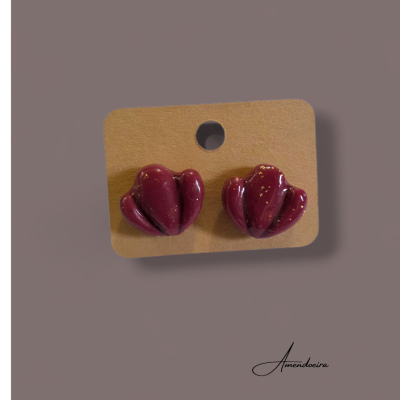 Brincos Tulip - Malva escuro