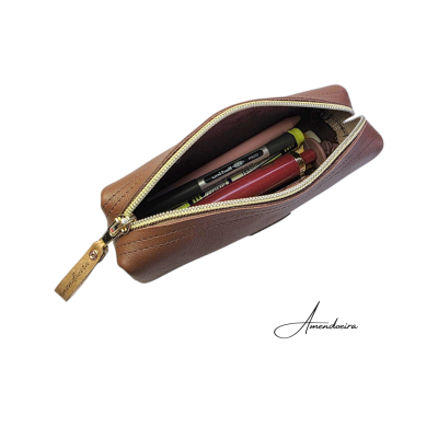 Estojo / Bolsa para canetas - em pele brown