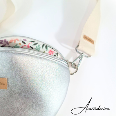 Bolsa Milan - Dear silver - Folhas coloridas