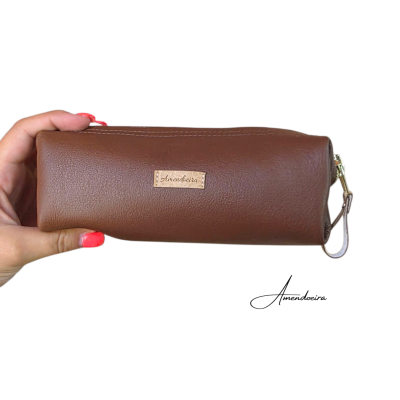 Estojo / Bolsa para canetas - em pele brown